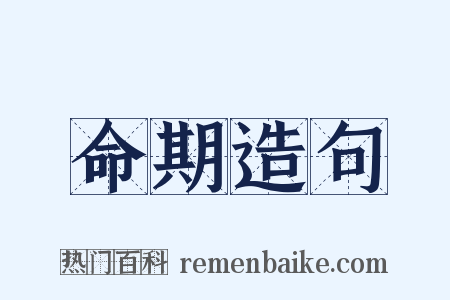 命期造句是什么意思的图片